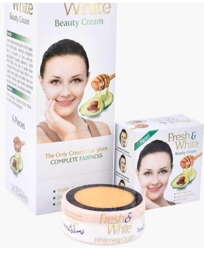 fresh & white Beauty Cream For Whitening Face & Body With Avocado & Honey 30 g 6 Pcs - Image 2